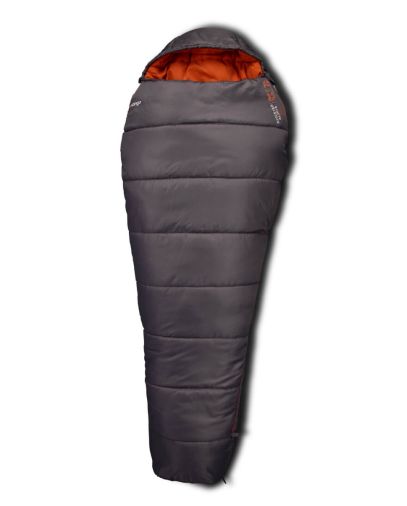 Vango Nitestar Alpha 350 Excalibur sleeping bag viewed closed, from above, on a white background