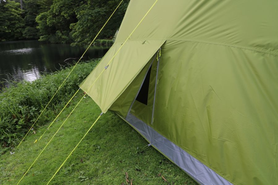 Ventilation detail on Vango Avington Flow Air 500 Best 5 Person Family Ait Tent at Kids Camping Store