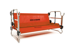Load image into Gallery viewer, Red Kid O Bunk Childrens Camping Bunk Beds shown in couch mode