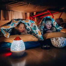 Load image into Gallery viewer, Two kids having a sleepover in their Junior Bundle Bed Camping and Sleepover Bed