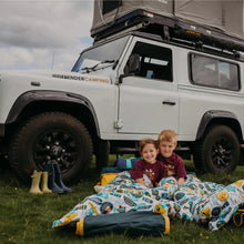 Load image into Gallery viewer, Two kids in a Motorhome in their Junior Bundle Bed Camping and Sleepover Bed