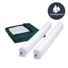 Load image into Gallery viewer, Bumper Bundle for Bundle Beds, protective bumpers to stop toddlers from rolling off their Bundle Bed.  Green set shown in parts.