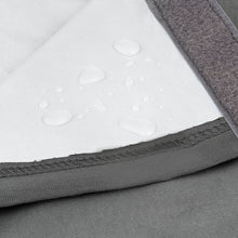 Load image into Gallery viewer, Close up of spare Grey fitted sheet for Toddler and Junior Bundle Beds