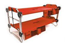 Load image into Gallery viewer, Red Kid O Bunk Childrens Camping Bunk Beds, viewed diagonally on