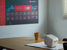 Load image into Gallery viewer, Benq GS2 Camping Projector Projecting Aptoide TV