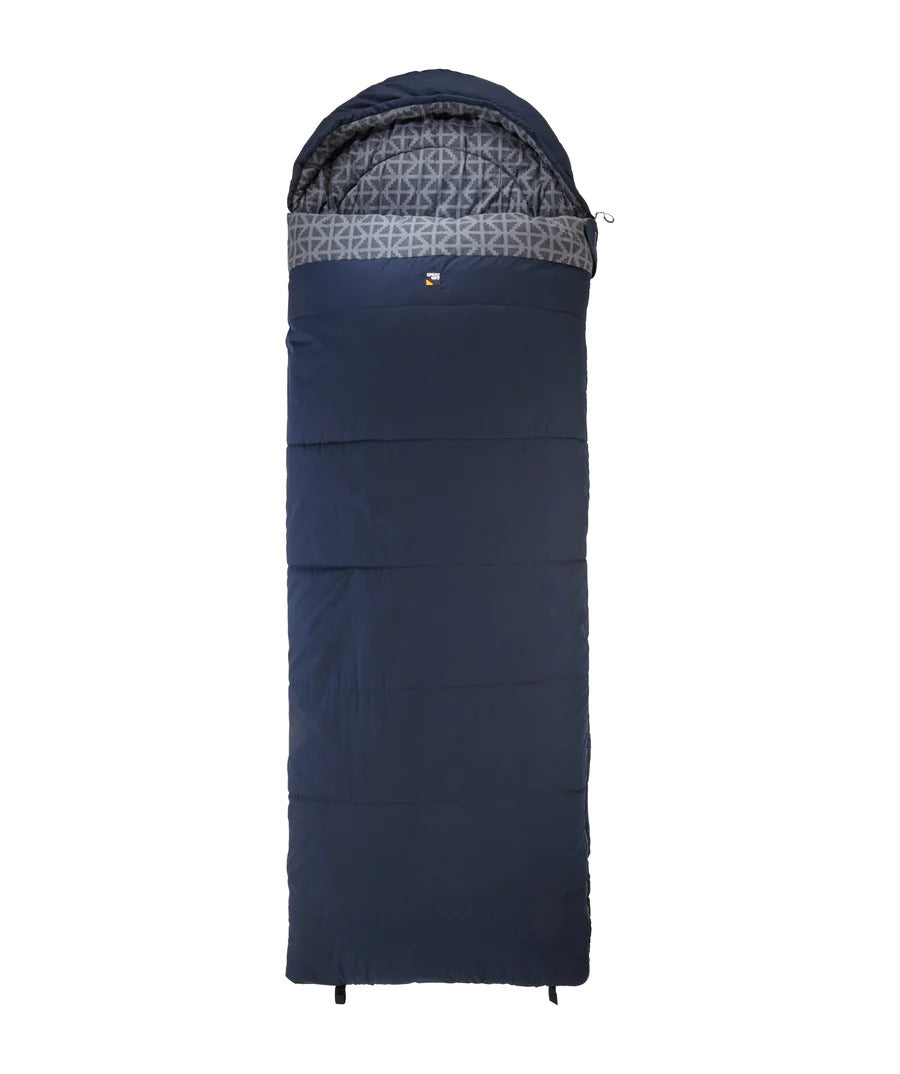 The best and cosiest sleeping bag for teenagers, teens tweens and parents, the Sprayway Comfort 300 100% cotton-lined sleeping bag, viewed from above
