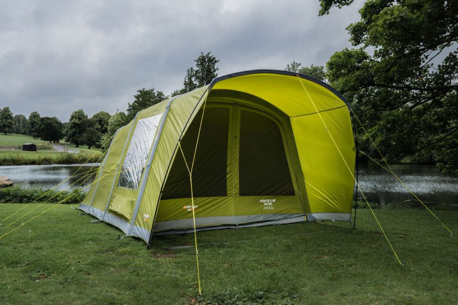 Vango Avington Flow Air 500 Best 5 Person Family Ait Tent at Kids Camping Store by a lake