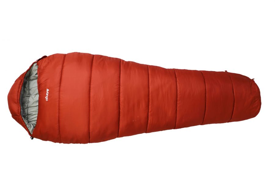 Main view of Vango Nitestar Alpha 450 4 season childrens sleeping bag laid sideways closed