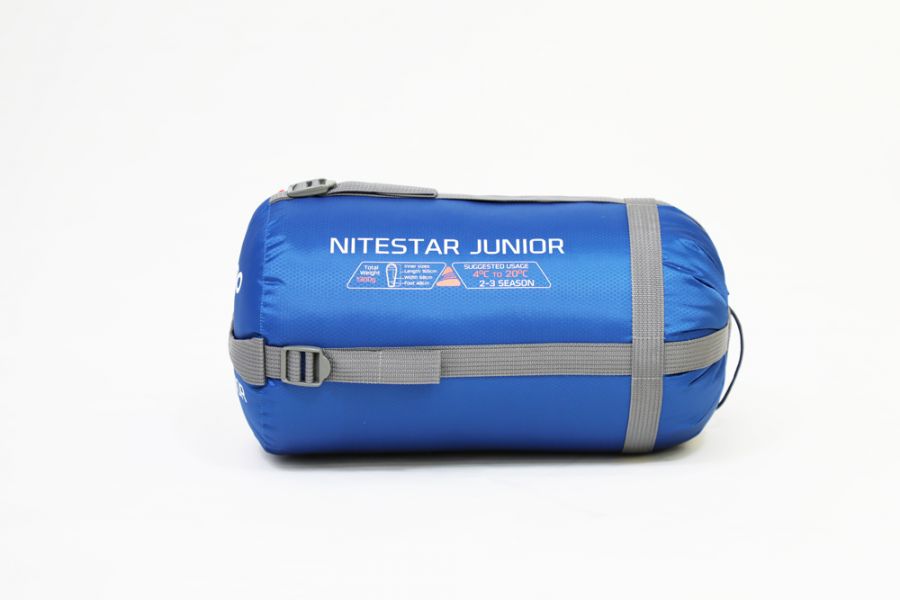 Vango Nitestar Junior QUAD Children's Sleeping Bag in Classic Blue in bag