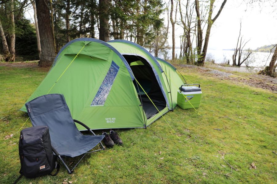 Vango Skye 400 4 Person Family Tent lifestyle close up