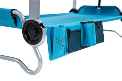 Organisers on Kid O Bunk bunk beds for children to sleep on when camping, at Kids Camping Store