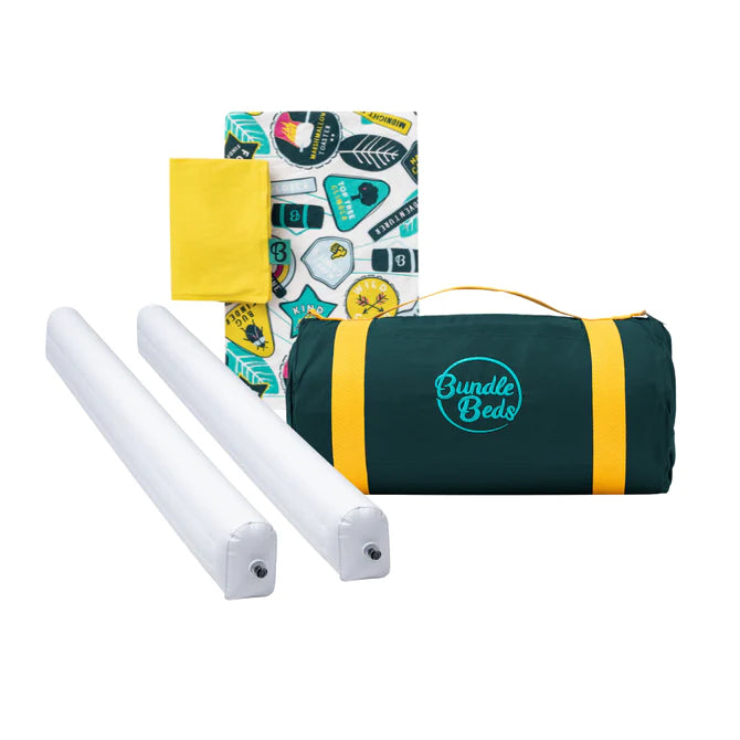 Toddler Bundle Bed Camping and Sleepover Bed, in Adventure Design. The best camping and sleepover toddler bed, shown in component pieces