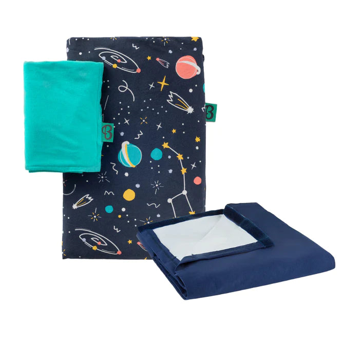 Space bedding set for Bundle Beds, sizes Toddler, Junior and Classic.  Perfect spare bedding for sleepovers, camping and more, for toddlers, kids, tweens and teens.