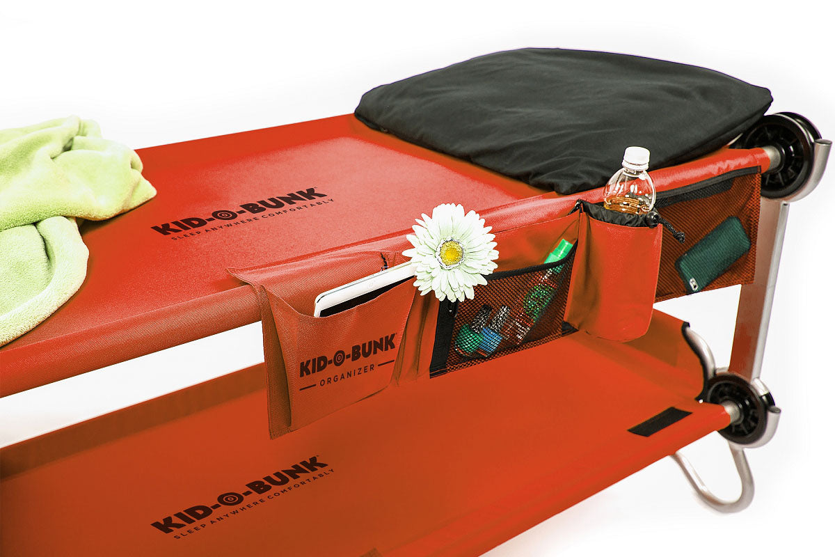 Red Kid O Bunk Childrens Camping Bunk Beds pillow area