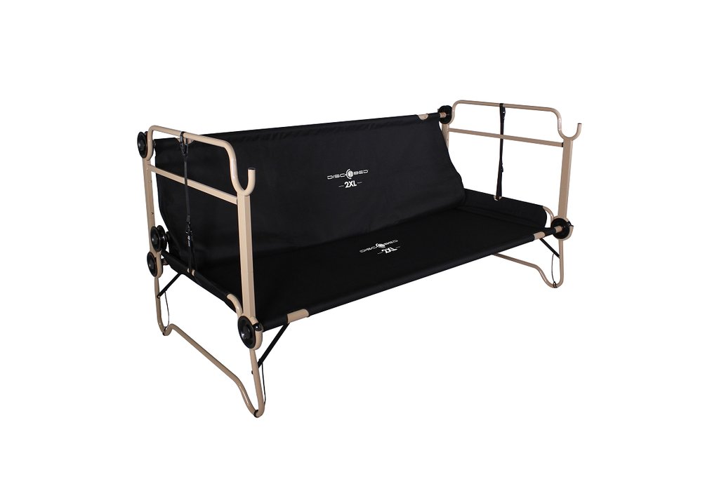 Disc-O-Bed 2XL Adult Camping Bunks Beds shown in bench mode