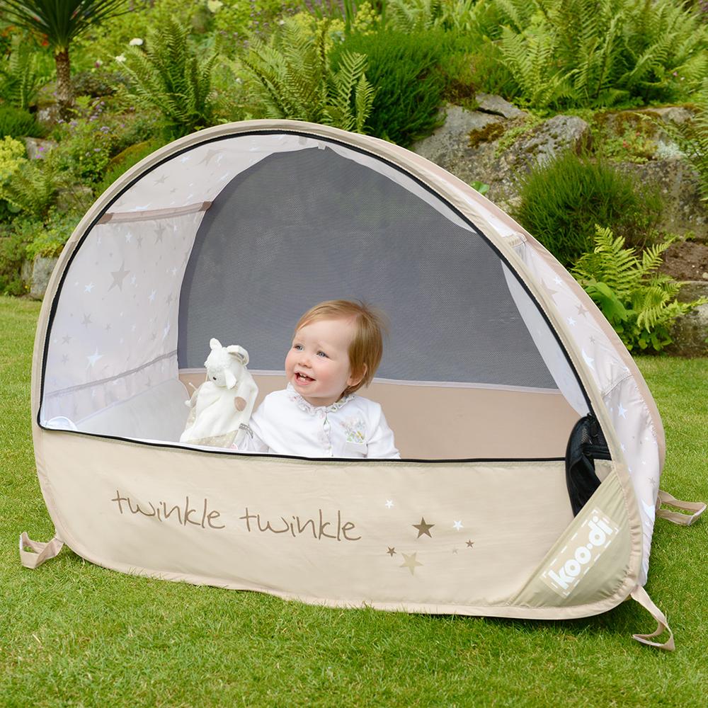 Dooky Portable Pop-Up Travel Cot, Lightweight and Compact Travel Crib,  Includes 1 cm Thick Mattress (38 x 73 x 1 cm), Folded out 41 x 75 cm,  Folded 41