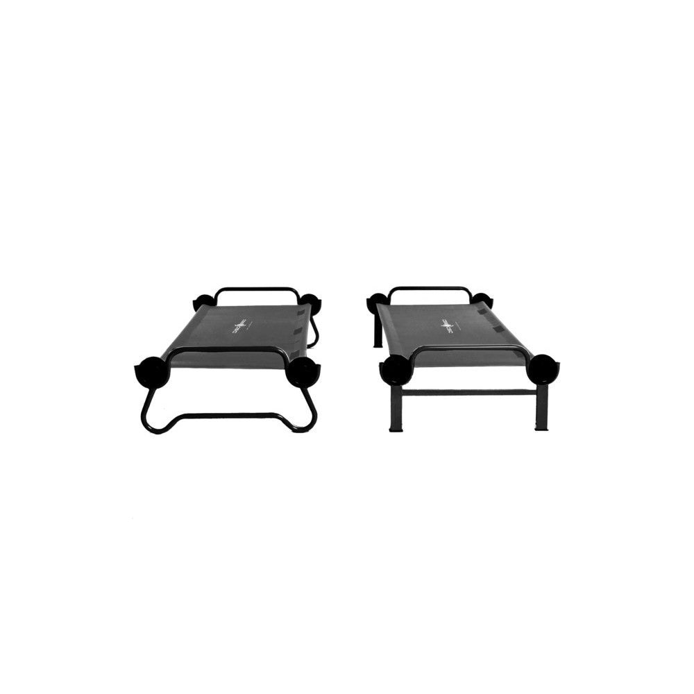 Disc O Bed Camping Bunk Beds for Teenagers and Adults shown as two single beds