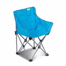 Load image into Gallery viewer, Blue folding children&#39;s camping chair, at Kids Camping Store 

