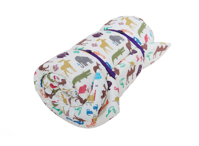 Rolled Up Dinky Duvalay, Childrens Luxury Camping Bed, at Kids Camping Store