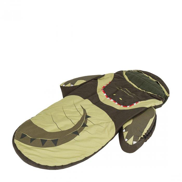 Crocodile Snuggle Pod Air Bed (With Pump And Bag)