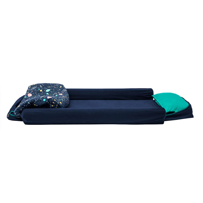 Toddler Bundle Bed Camping and Sleepover Bed, in Space Design. The best camping and sleepover toddler bed, shown rolled out