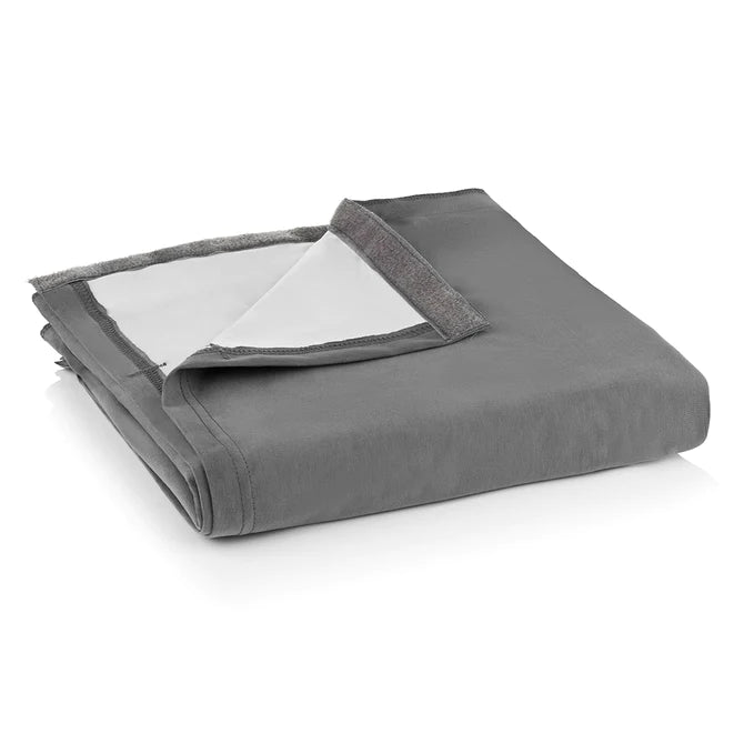 Spare Grey fitted sheet for Toddler and Junior Bundle Beds, shown folded up with one corner turned over