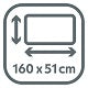 160cm Long x 51cm wide