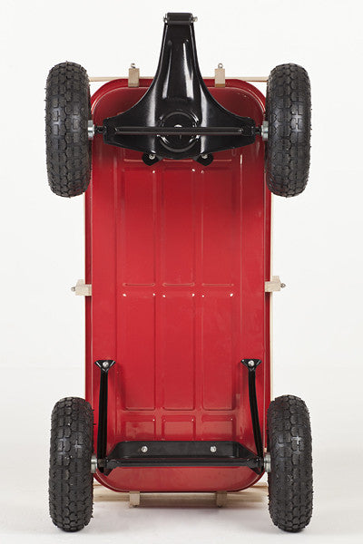 Bottom view of Retro Toby Wagon (Festival Trolley) for Children at camping festivals and events, from Kids Camping Store
